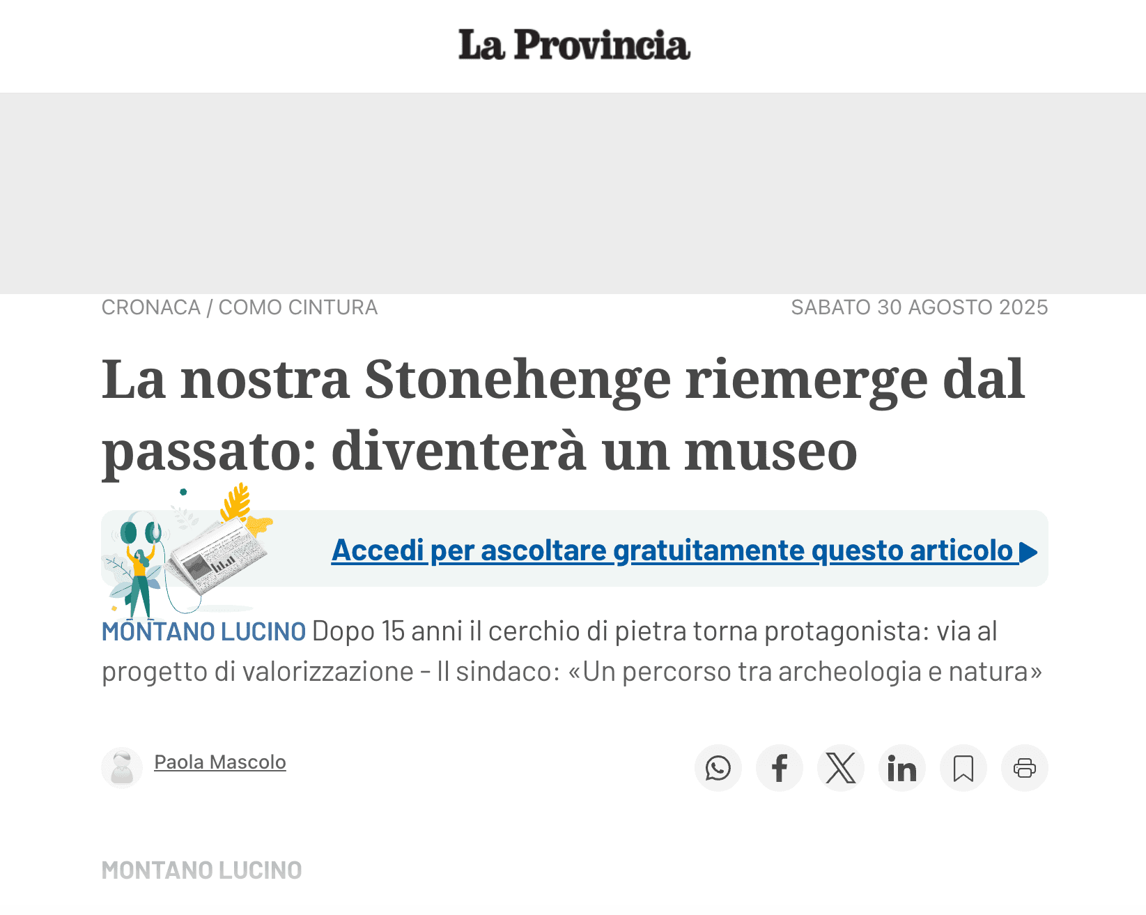 La nostra Stonehenge riemerge dal passato: diventerà un museo